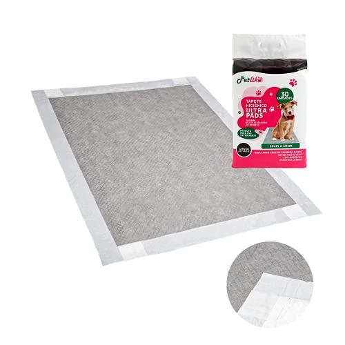 Tapete Higiênico Premium para cães Petlike Ultrapads Carvão Ativado 60cmx60cm 30 unid.