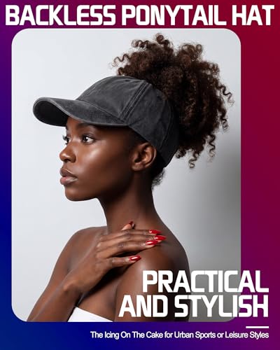 Gorra de béisbol ajustable para mujer con cola de caballo miniatura 5