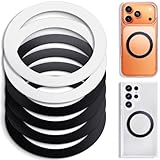 volport für Magsafe Ring Aufkleber mit Haftvermittler: 0,3 mm Ultra Dünn Magnetring - Universal Extra Stark Mag Safe Metallring mit Kleber für iPhone & Samsung Handyhülle, Autohalterung, Wallet