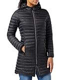 Joules Damen Long Jacket LANG VERPACKBARER SNUG, Schwarz , 38 EU