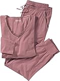 Belmina Damen Edel-Pyjama, seidigweicher Schlafanzug für Frauen, Bequeme Nachtwäsche im Regular-fit Schnitt, atmungsaktives Langarmshirt mit Hose, Gr. 36/38-44/46