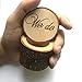 Sinen Wood Wedding Ring Box, Wedding Ring Bearer, Wedding Box for Rings, Rustic Ring Box,Small Size and Hand Grip(Lid Doesn’t Stay on Top)