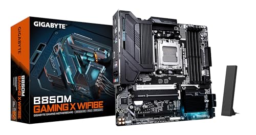 GIGABYTE B850M Gaming X WIFI6E Motherboard - AMD Ryzen 9000 Serien CPUs, 10+2+2 Phasen Digital VRM, bis zu 8200MHz DDR5 (OC), 1xPCIe 5.0 + 1xPCIe 4.0 M.2, 2.5LAN, WiFi 6E, USB 3.2 Gen 2.