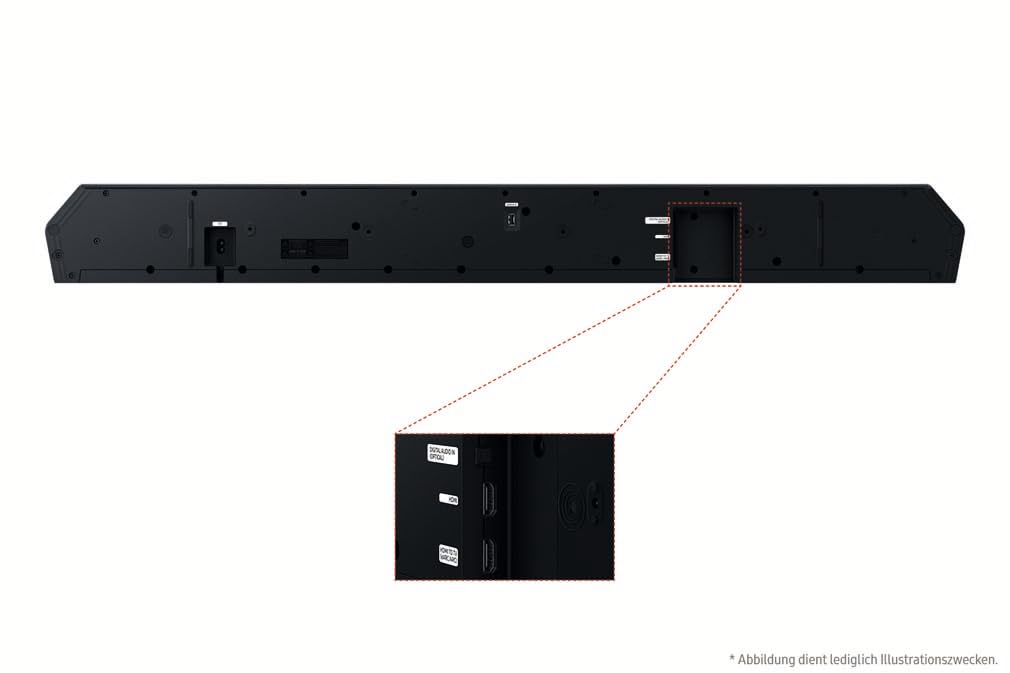 Samsung HW-Q810GF Q-Series 5.1.2-Kanal-Soundbar für Fernseher, Kabelloser 6,5"-Subwoofer, Kabelloses Dolby Atmos und DTS:X, SpaceFit Sound Pro, Q-Symphony