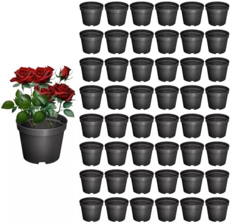 Kit Com 48 Vaso De Planta Modelo 11 Plástico Reciclado Preto