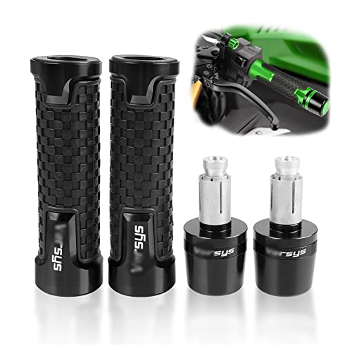 JNSM SPARK Extremos de Barra Accesorio para Motocicleta, Manillar, Manillar para Patinete, Manillar para Kawasaki VERSYS 300X 650 1000 X250 X300 CNC 7/8 ''22mm (Color : Black)