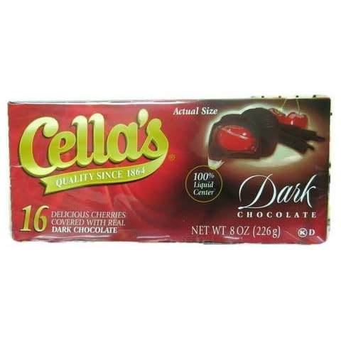 Cella's Dark Chocolate Covered Cherries 8 oz - 16 CT (Pack of 2) Cover