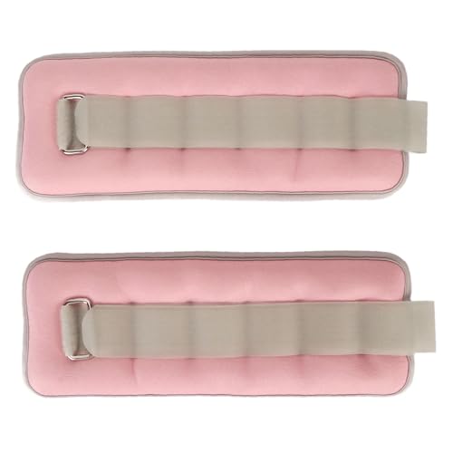 Entrenamiento de pesas de la muñeca de la pierna del brazo del tobillo del tobillo ajustable para los hombres, mejora la estabilidad para bailar el entrenamiento de fitness de (Rosa)