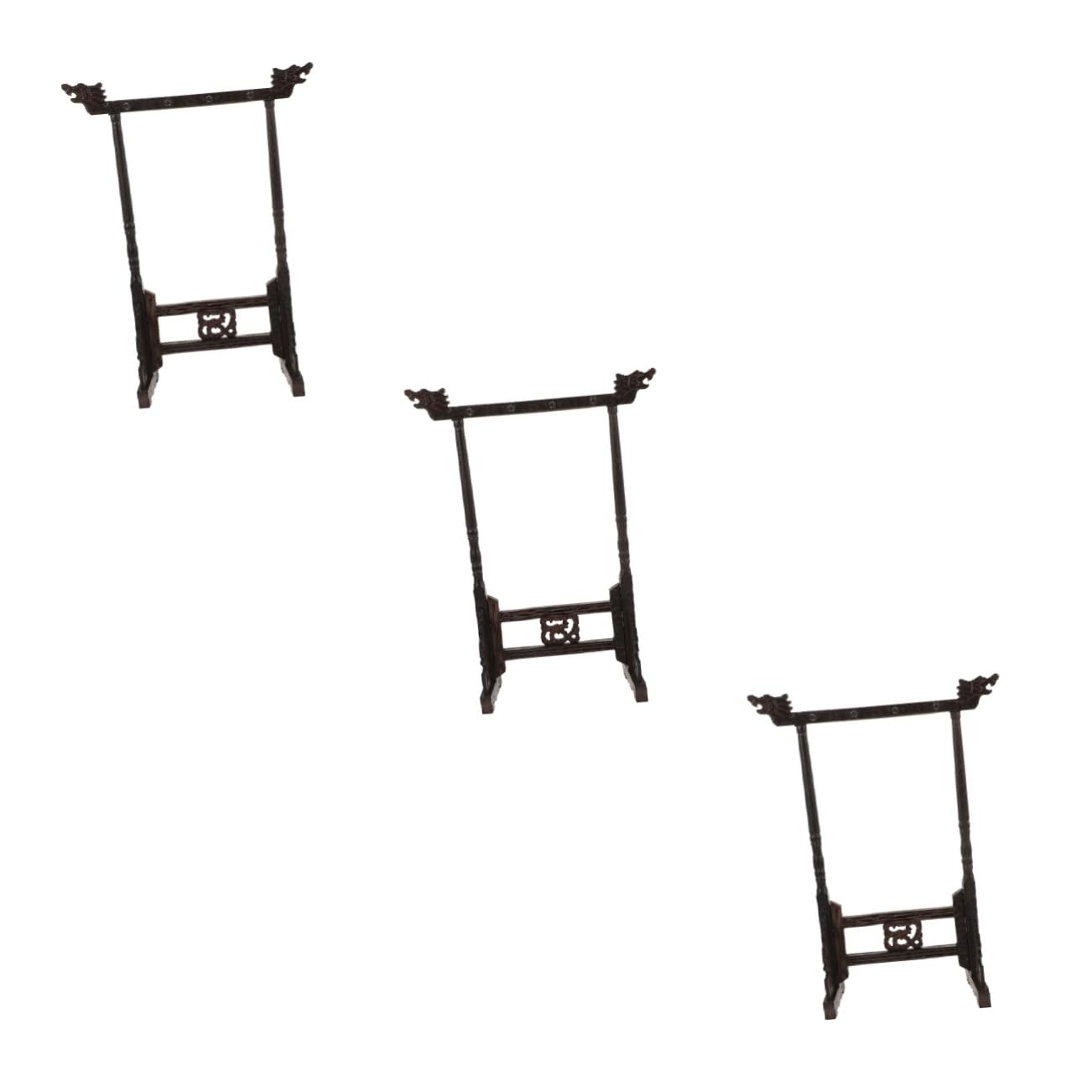 Support de pinceau de chinoise en bois noble DOITOOL, porte-stylo suspendu 3 pièces