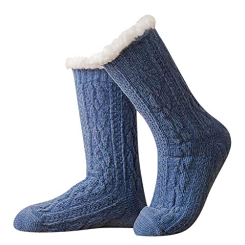 Yumso Chausson Chaussette pour Femme, Hiver Chaude Twist tricoté chaussettes douces et douillettes douces de lit de pantoufle de glissement de dames Antidérapantes Cadeau de noël Cover