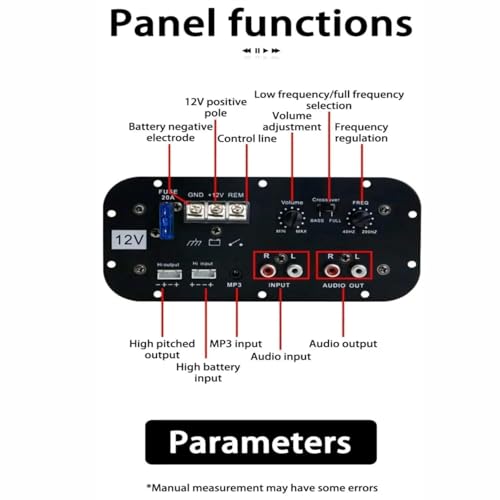 Image of 12V, 150W RMS Pure Bass Car Mono Amplifier For Basstube, SubWoofer Enclosure And Subwoofer Kit, Monoblock, Class AB, MOSFET Power Amplifier