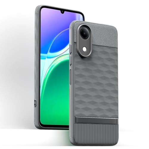 Image of Outlouders Back Cover for Vivo T5e | Full Camera Protection | TPU Soft Flexible Shockproof Bumper Case (Grey)