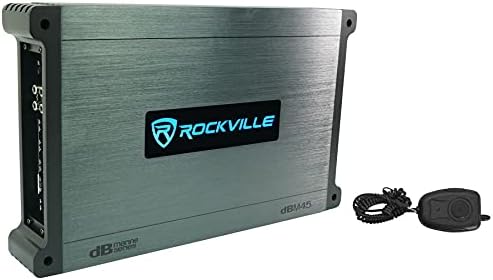 Rockville DBM45 2000W Peak/500W Dyno-Certified RMS 4-Channel Marine Amplifier, Waterproof & Rustproof, Adjustable Crossover, Bandpass & Subsonic Filters, Bridgeable, for Boats/Yachts