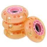CLISPEED 4 Stück Gummirad Skateboard-Rad Rollschuh-Zubehör Schlittschuhe Riemenscheibe Skate-Räder Skateboard-Räder Rollschuhe Inline-Skate-Räder Erwachsene Kind Skates Skateboard