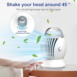 Portable Air Conditioners, Air Cooler Evaporative Personal Mini AC, Portable AC for Room, Car, Bedroom, Office, Outdoor-WHITE — photo 5 of 6