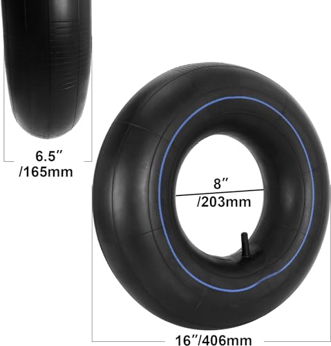 QsEzDo Strapazierfähiger Schlauch für Schubkarren und Go-Kart, ATV, Hoftraktoren, Rasenmäher, Schneefräsen, Wagen, Handkarren (1, 16x6.50-8 TR13)