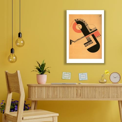 Impression d'art mat Bauhaus Exhibition poster vintage grand format pour decoration murale
