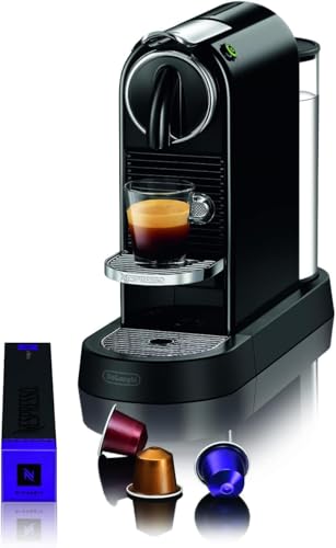 De\'Longhi Nespresso CitiZ EN167.B Kapsel Kaffeemaschine Für Eine Tasse, Kompaktes Design, 19 Bar Druck, 2 Tassengrößen, Welcome-Set Inklusive, Schwarz De\'Longhi Nespresso CitiZ EN167.B Kapsel Kaffeemaschine Für Eine Tasse, Kompaktes Design, 19 Bar Druck, 2 Tassengrößen, Welcome-Set Inklusive, Schwarz