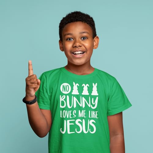No Bunny Loves Me Like Jesus Easter Child's T-Shirt Kids Tee4