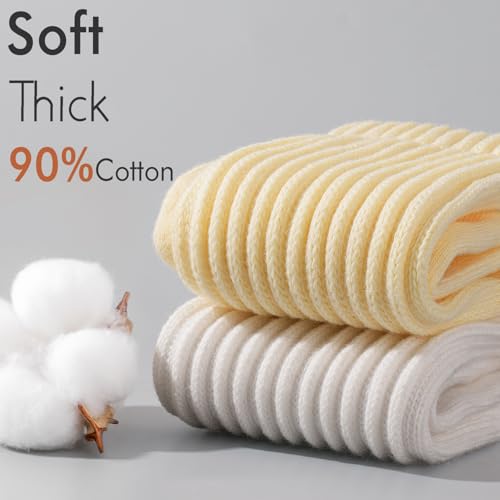 Image of HONGTEYA Slouchy Crew Socks For Women,Scrunch Cotton Cozy Workout Socks | Mid Calf Scrunch Boot Socks Size 5-11, Cozy Slouch Casual Athletic Socks, All Season Gifts For Women