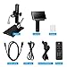 Koolertron 5 inch LCD 1080P Digital Microscope Wireless Remote Control Up to 560x Magnification with Adjustable Stand, USB/HDMI/AV Output Camera Video Recorder with 8 LED Adjustable Light Source