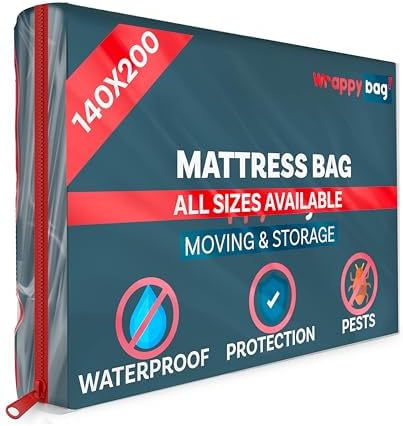 WRAPPYBAG – Opaque Plastic Mattress Storage Bag – Heavy duty matt...