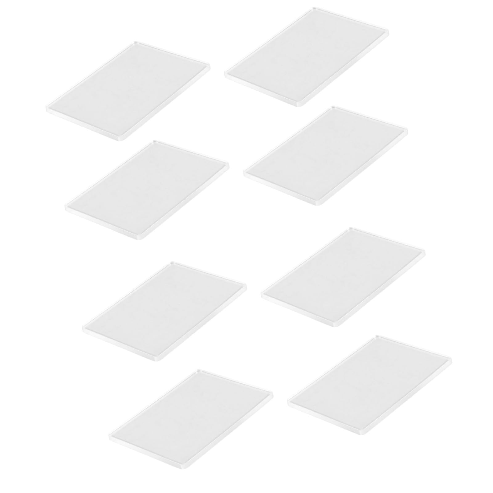 Linvimia 8Pcs Clear Silicone Gel Printing Pad Plate for Scrapbooking Journaling Card Making Art Craft Project in 5x7in or 6x6in Recyclable Elastomer Printing Plate