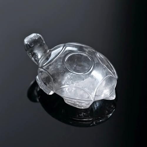 Image of Original Certified Sphatik Tortoise (30-40g) | AAA Grade Clear Quartz Crystal Kurma Idol for Vastu Stability Protection Prosperity | Healing Sphatik Crystal for Home & Office