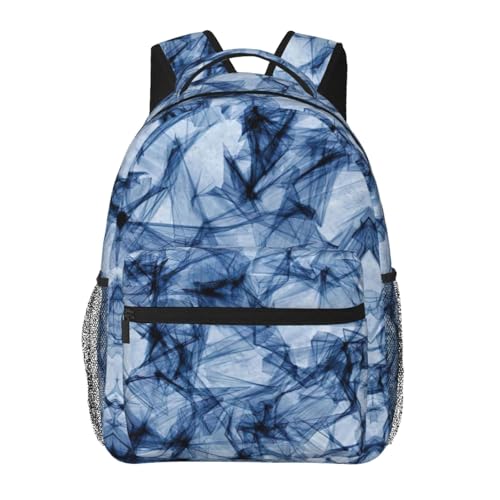 Mochila para laptop EdWal de viaje impermeable con estampado de mármol