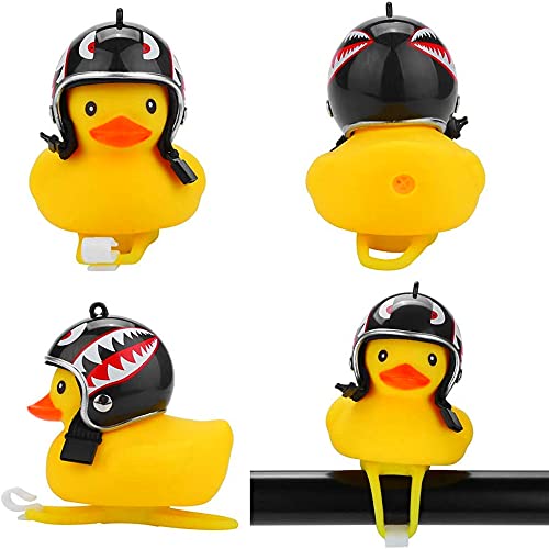 2 Pack,Bike Bell,Bicycle Horn ,Cute Cartoon Yellow Little Duck Shape,Rubber Duck Bicycle Accessories for Kids Adults Sport Outdoor,Dashboard Interior,Cute Propeller - Image 3