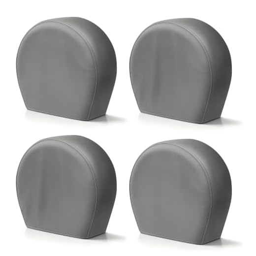 Explore Land Tire Covers 4 Pack - Tough Tire Wheel Protector for Truck, SUV, Trailer, Camper, RV - Universal Fits Tire Diameters 26-28.75 inches, Charcoal
