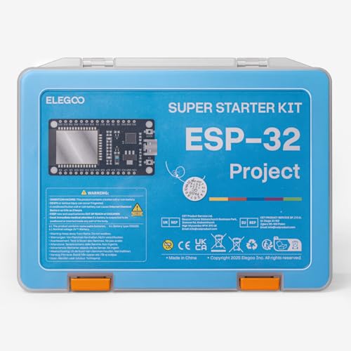 Elegoo ESP-32 Super Starter Kit Con Tutorial E Scheda Di Sviluppo USB-C, Microcontrollore Dual-Core, Supporto Ap/Sta/Ap+Sta, Chip CP2102, Compatibile Con Arduino Ide - 6