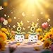2Pcs Color Sunflower Solar Dancing Flower Solar Dancing Solar Toys,Solar Powered Swinging Animated Dancer Toy Office Desk Car Decoration for Car, Funny Ornaments, Solar Power Kits