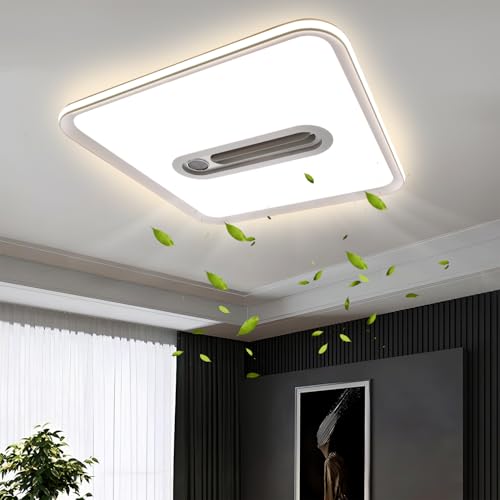 Smartway® Runzo 90 Watt Aluminium LED Fan Chandelier with Invisible Blades | Modern Ceiling Fan Chandelier | Silent High-Speed Airflow | 3 Color Modes | Decorative Ceiling Light | 1-Year Warranty