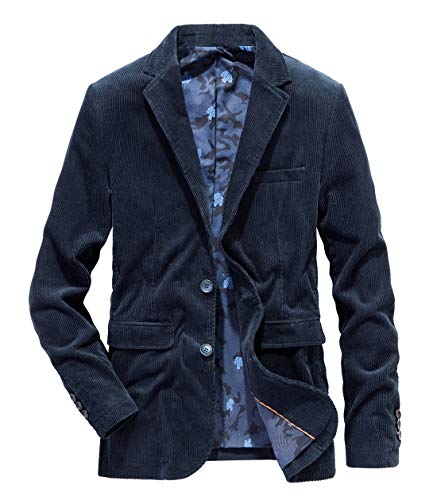 Chouyatou men's vintage casual work wear corduroy suit blazer jac…