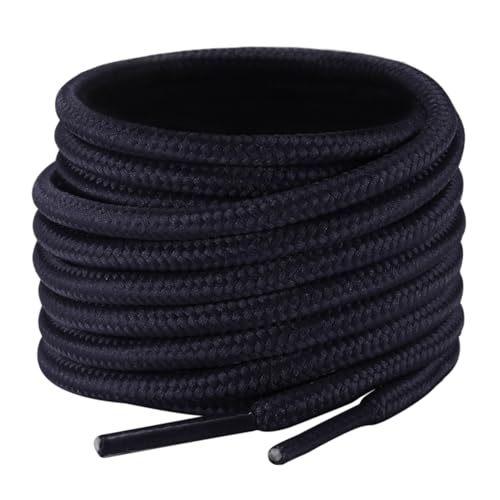 Dafannis Cordones Redondos - Botas de Trabajo Cordones, Senderismo & Deporte - 2 Pares 4mm Cordones Zapatos Resistentes (Trekking, Exterior, Seguridad, Zapatillas)