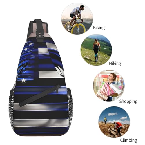 Mochila cruzada deportiva unisex color negro miniatura 6