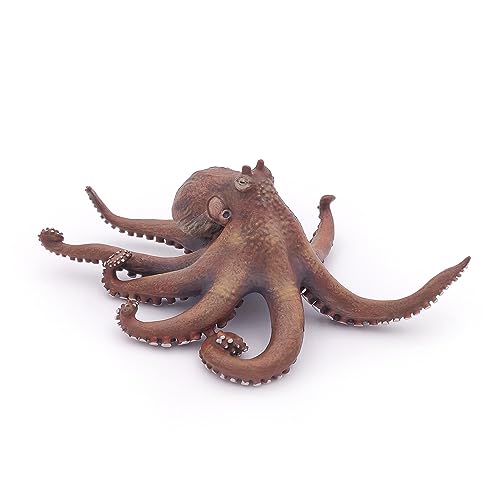 Papo - Krake Figur - Spielzeug für Kinder ab 3 Jahren - Handbemalter Oktopus aus Kunststoff - Realistische Meereswelt-Figur mit Tentakeln und Saugnäpfen - 56013, T.Única
