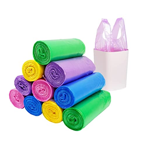 4 Gallon Trash Bag with Handle, Small Colorful Trash Bags, 200 Counts