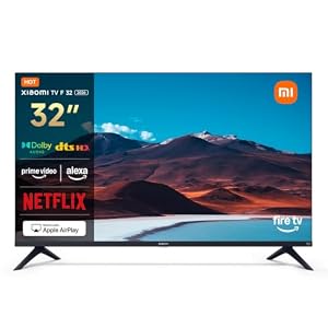 Xiaomi TV F 32, 32 Zoll (81 cm), HD, Smart TV, Fire OS7, Triple Tuner DVB-C/S/S2/T/T2, Dolby Audio™, DTS Virtual:X, DTS-HD, Sprachsteuerung mit Alexa, Kompatibel mit Apple AirPlay