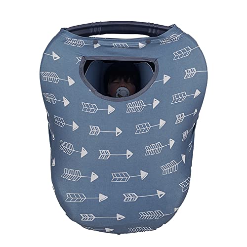 Image of DODO NICI Car seat Covers for Babies, Stretchy Multi in 1 Baby Car Seat Cover, Carseat Cover Girls boy, Breastfeeding Cover, Window with Flap Cover, self-contained Pouch, Patent Design, Grey