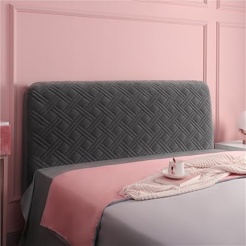 LIFABOLA Funda De Cabecera Sólida Y Elástica Suave Y Gruesa, Funda for Cabecera De Cama De Terciopelo Todo Incluido, Respaldo Acolchado A Prueba De Polvo for El Hogar(Grey,170 x 70cm)