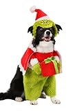 Fun Costumes Dr Seuss The Grinch Santa Dog Costume, Halloween Outfit for Pets - Small - Green