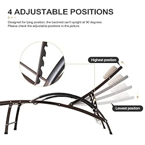 Crestlive Products Outdoor Chaise Lounge Chair - Aluminum Adjustable Sun Tanning Chair, All Weather Reclining Sunbathing Lounge for Lawn, Beach, Patio, Poolside (1PC Tan) Crestlive Products Outdoor Chaise Lounge Chair Aluminum Adjustable Sun Tanning Chair All Weather Reclining Sunbathing Lounge for Lawn Beach Patio Poolside 1PC Tan