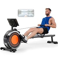 Dripex Rowing Machines for Home Gym, Rowing Machine Magnetic Rower, Max 350 LBS, 16 Levels of Workout Resistance, Dual Slide Rail, Bluetooth App Compatible, LCD Monitor, Row Machine for Gym Exercise