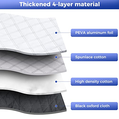 Car Windscreen Covers Frost for Winter, Magnetic Windscreen Frost Protector Thicken, Ice Protection Foils Snow Windshield Sun Shade Front Window Screen Cover, Anti-dust and Anti-uv (156x128cm) - Image 6