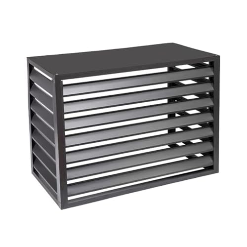 Abdeckung für Klimaanlagen, Wärmepumpe, Schutz für Klimaanlagen, Aluminiumgestell für Klimaanlagen, wetterfest, grau, 100 x 50 x 70 cm
