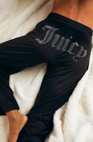 Image of Juicy Couture Women's Velvet Fleece Lounge Pajama Pant with Rhinestones