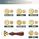 Wachssiegel Stempel Set, 7 Stück Wachs Stempel 1 Holzgriff Wachssiegel Set, Kupfer Wachs Siegel Stempel Kit Siegelstempel Set für Umschlag Hochzeit Einladung Brief Geschenkverpackung (Schwarz)
