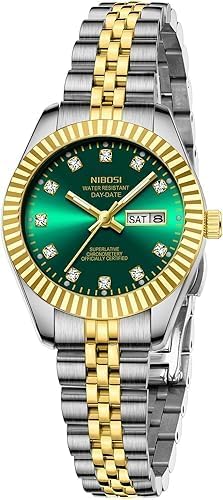NIBOSI Women’s Watches Analogue Quartz Stainless Steel Dial with Day Date Luminous Waterproof Petite Classic Luxury Diamond Elegant Dress Women’s Watch for Small Wrists NIBOSI Women’s Watches Analogue Quartz Stainless Steel Dial with Day Date Luminous Waterproof Petite Classic Luxury Diamond Elegant Dress Women’s Watch for Small Wrists
